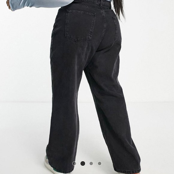 ASOS | Women’s | Plus High Rise Straight Dad Jeans with Front Seams | Size: 16 - Picture 6 of 8